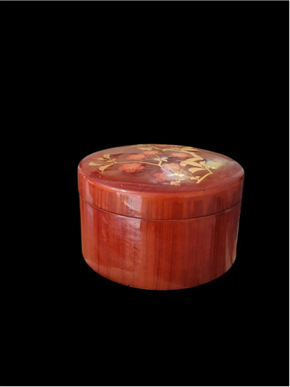 Vintage Japanese Lacquerware 4 Piece Coaster Set In Floral box MCM otagiri?